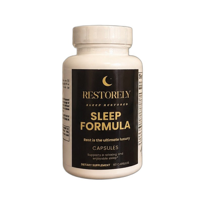 Restorely Sleep Formula bottle — clean studio product shot